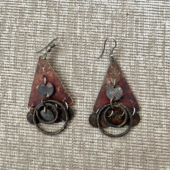 Set of 3 Vintage Boho Dangle earrings - Picture 2 of 7